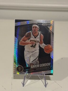 🔥 2024 Aaron Gordon Panini Black Prizm Silver Variation Prizm Card.
